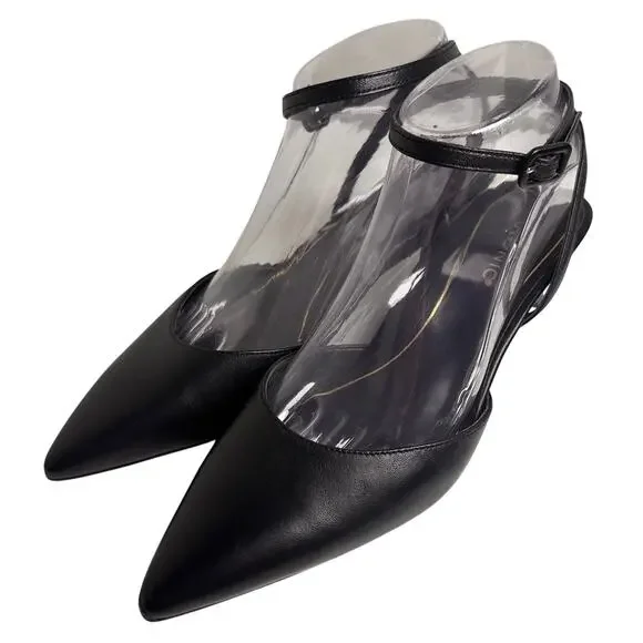 Vionic Womens Jacynda Black Kitten Heels Shoes Sz 8 Ankle Strap Pointed Toe EUC - Picture 4 of 16